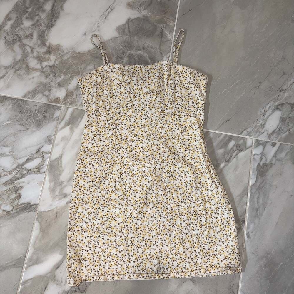 Wild Fable Yellow White Floral Mini Shift Dress A-Line